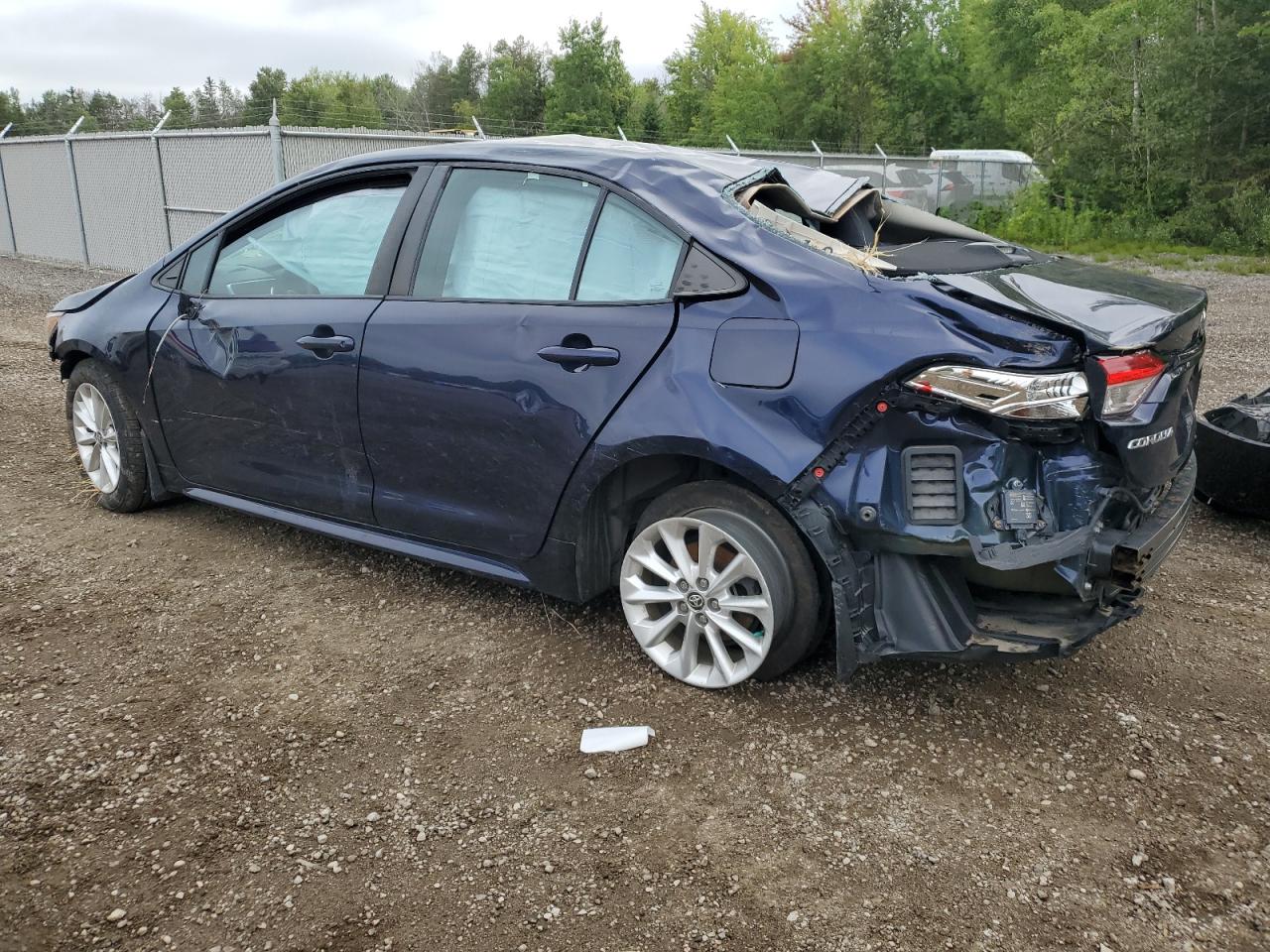 2020 Toyota Corolla VIN 5YFBPRBE3LP036566 Copart auction photo, rollover damage thumbnail 2