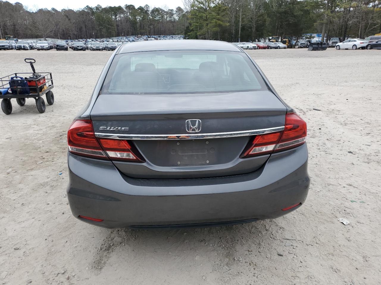 2013 Honda Civic VIN 2HGFB2F50DH302183 Copart auction photo, side / front end damage thumbnail 6