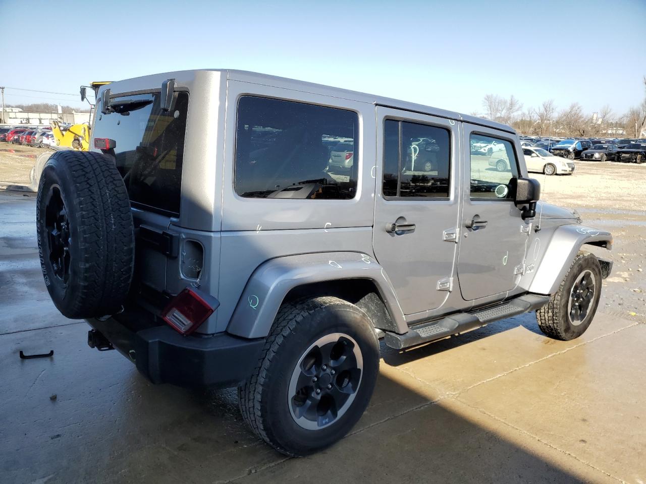 2014 Jeep Wrangler VIN 1C4BJWEG2EL215514 Copart auction photo, front end / side damage thumbnail 3