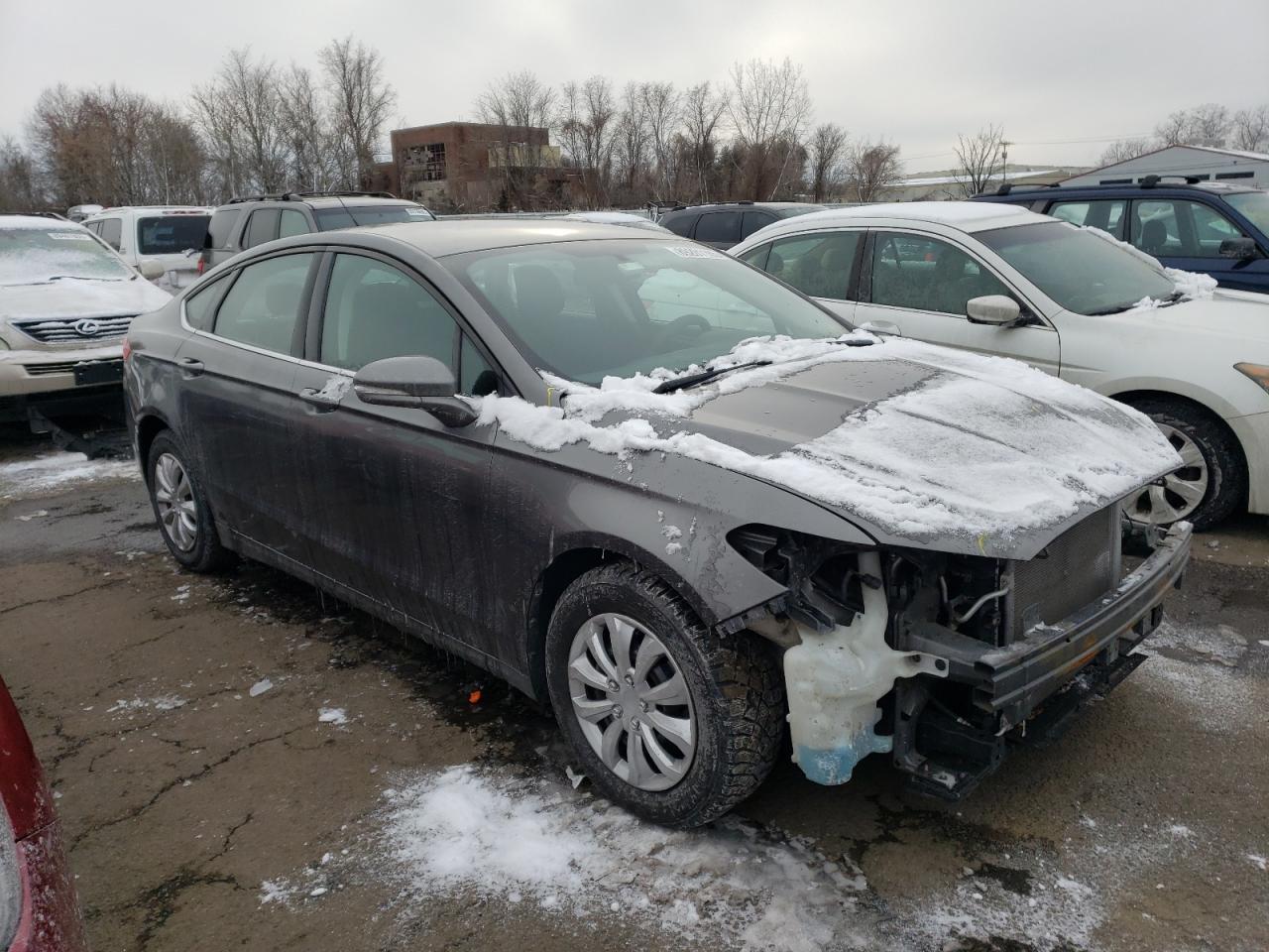 2014 Ford Fusion VIN 3FA6P0H7XER371641 Copart auction photo, front end / side damage thumbnail 4