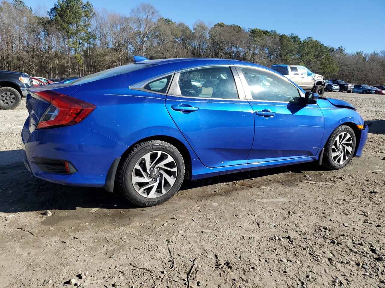 2018 Honda Civic VIN 2HGFC2F7XJH590045 Copart auction photo, front end / top/roof damage thumbnail 3