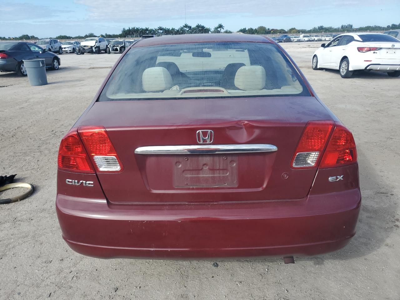 2003 Honda Civic VIN 2HGES26723H625968 Copart auction photo, front end damage thumbnail 6