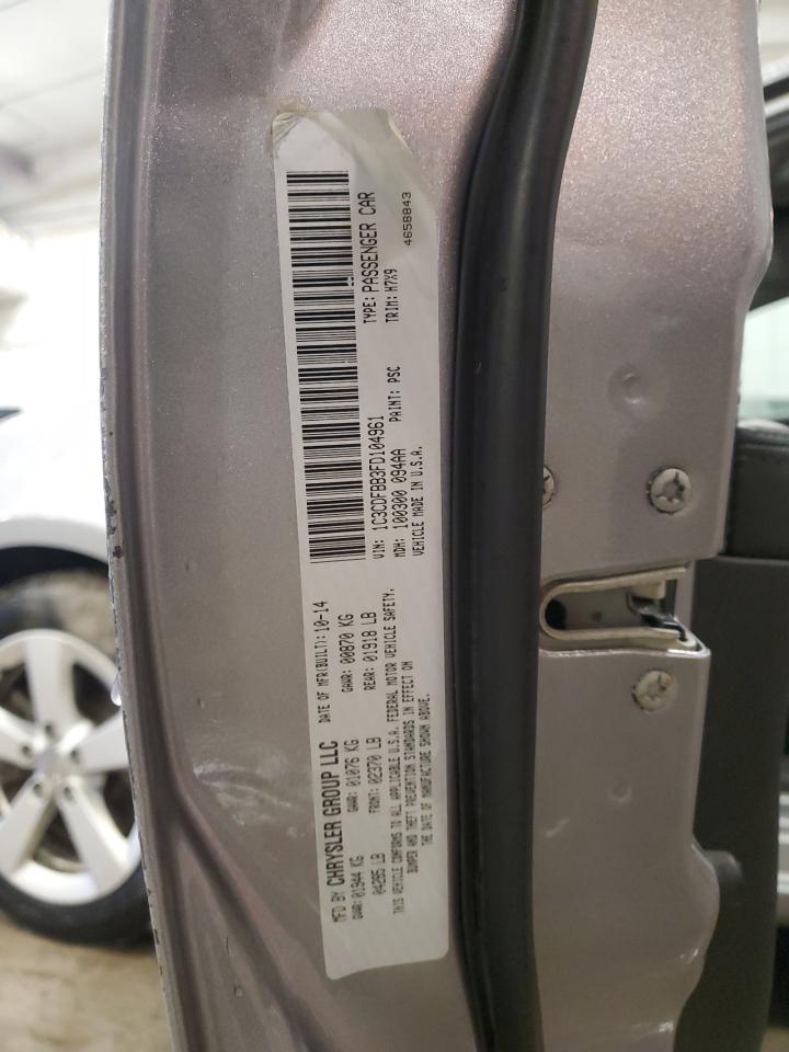 2015 Dodge Dart VIN 1C3CDFBB3FD104961 Copart auction photo, front end damage thumbnail 12