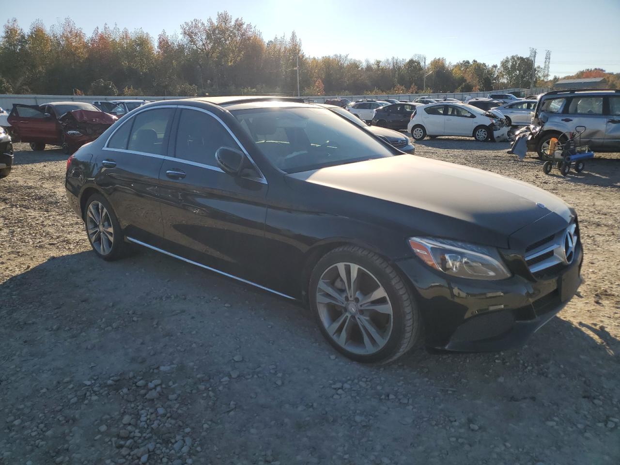 2017 Mercedes-Benz C-klasse VIN 55SWF4JB5HU183164 Copart auction photo, front end / rear end damage thumbnail 4