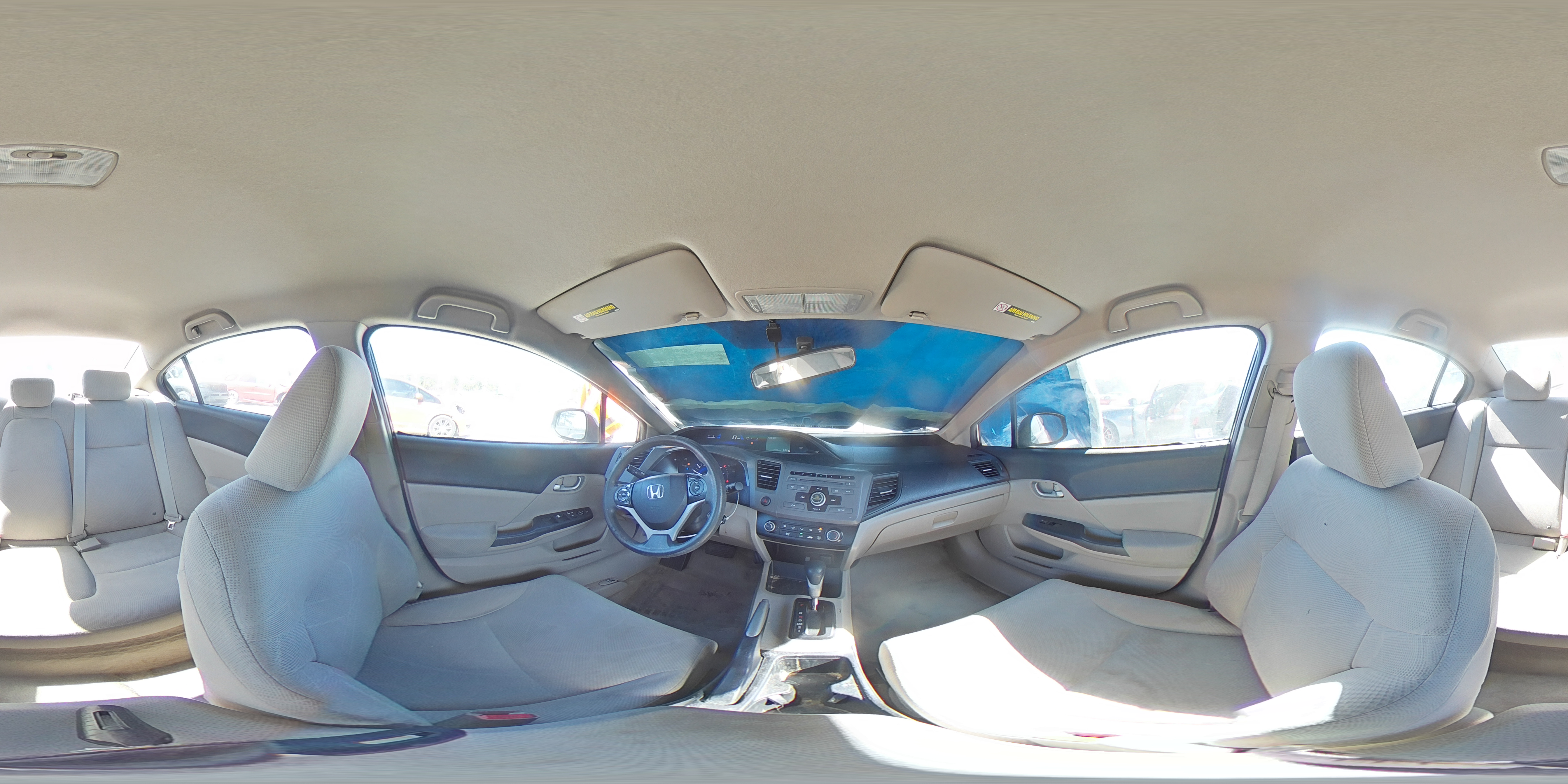 2012 Honda Civic VIN 19XFB2F57CE389587 Copart auction photo, front end / undercarriage damage thumbnail 14