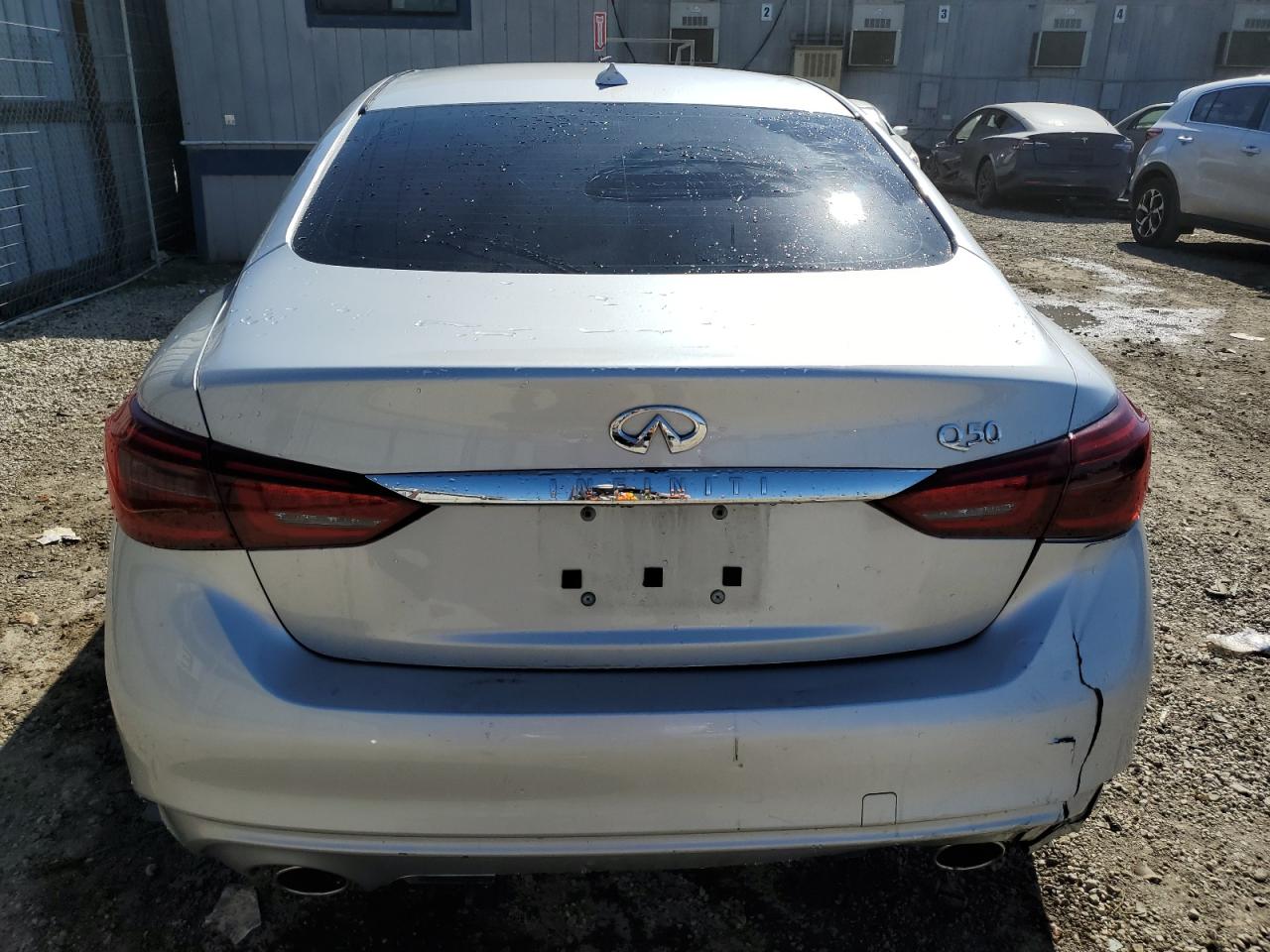 2018 Infiniti Q50 VIN JN1CV7AP1JM241100 Copart auction photo, side / front end damage thumbnail 6