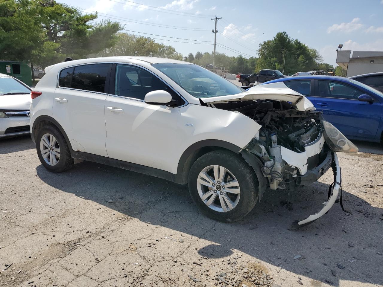 2017 KIA Sportage VIN KNDPMCACXH7131484 Copart auction photo, front end / undercarriage damage thumbnail 4