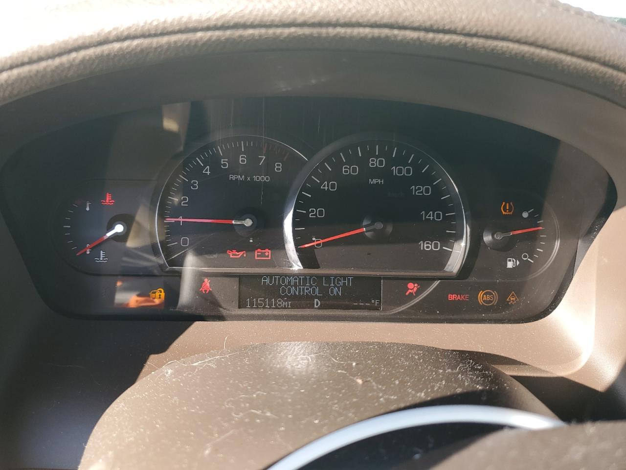 2009 Cadillac SRX VIN 1GYEE637590113453 Copart auction photo, front end damage thumbnail 9