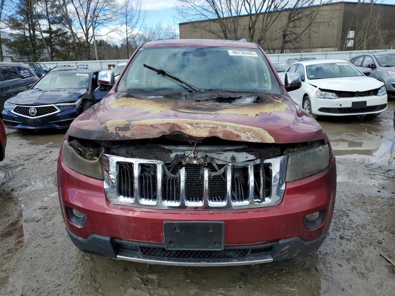 2012 Jeep Grand Cherokee VIN 1C4RJFBT5CC124735 Copart auction photo, burn damage thumbnail 5