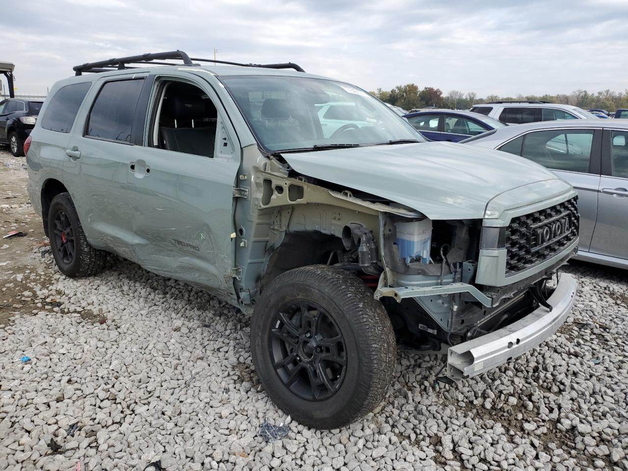 2021 Toyota Sequoia VIN 5TDEY5B19MS186271 Copart auction photo, front end / side damage thumbnail 4