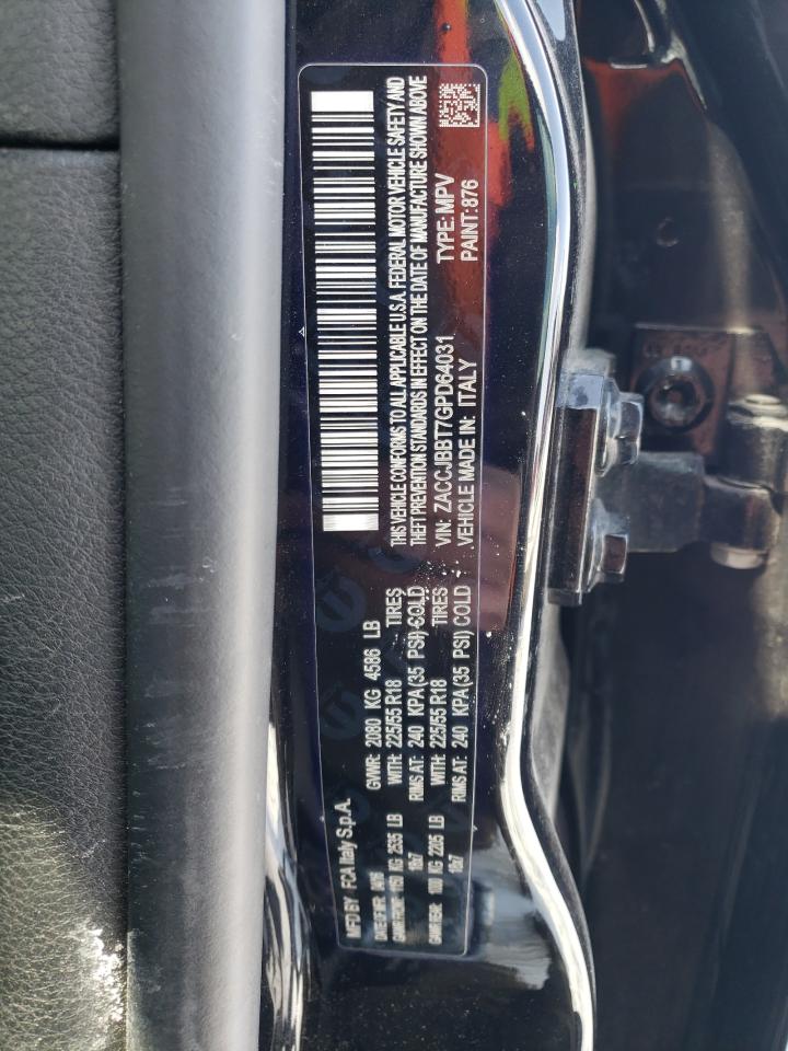 2016 Jeep Renegade VIN ZACCJBBT7GPD64031 Copart auction photo, front end / minor dent/scratches damage thumbnail 13