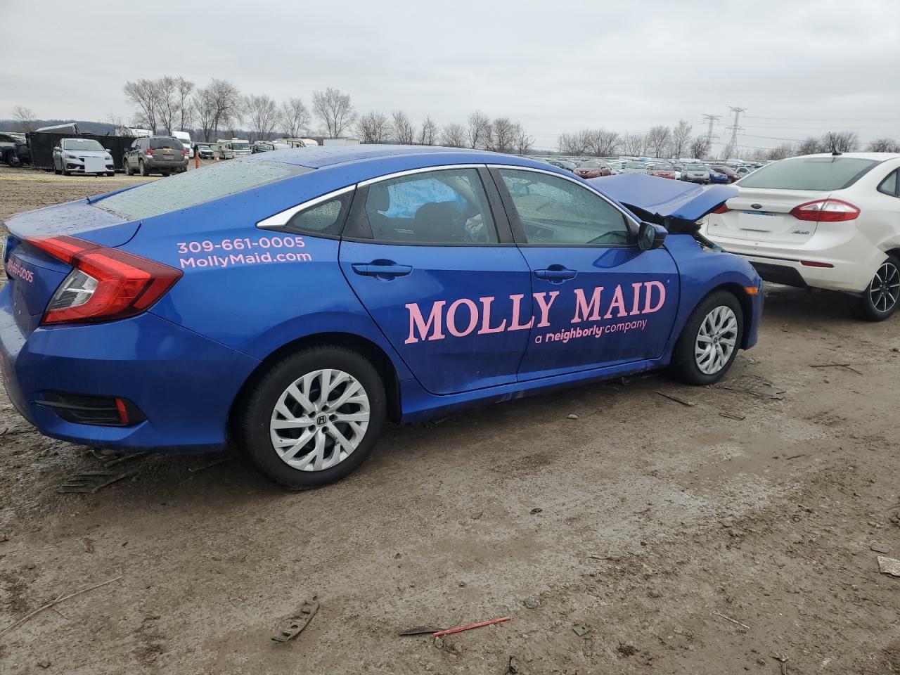 2017 Honda Civic VIN 19XFC2F55HE080236 Copart auction photo, front end damage thumbnail 3