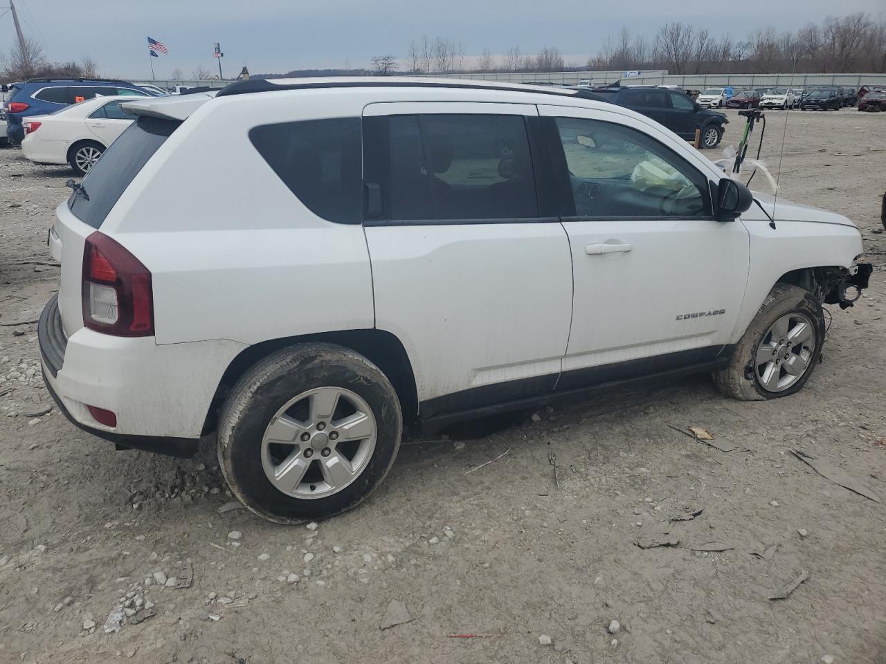 2014 Jeep Compass VIN 1C4NJCBA5ED843329 Copart auction photo, front end damage thumbnail 3