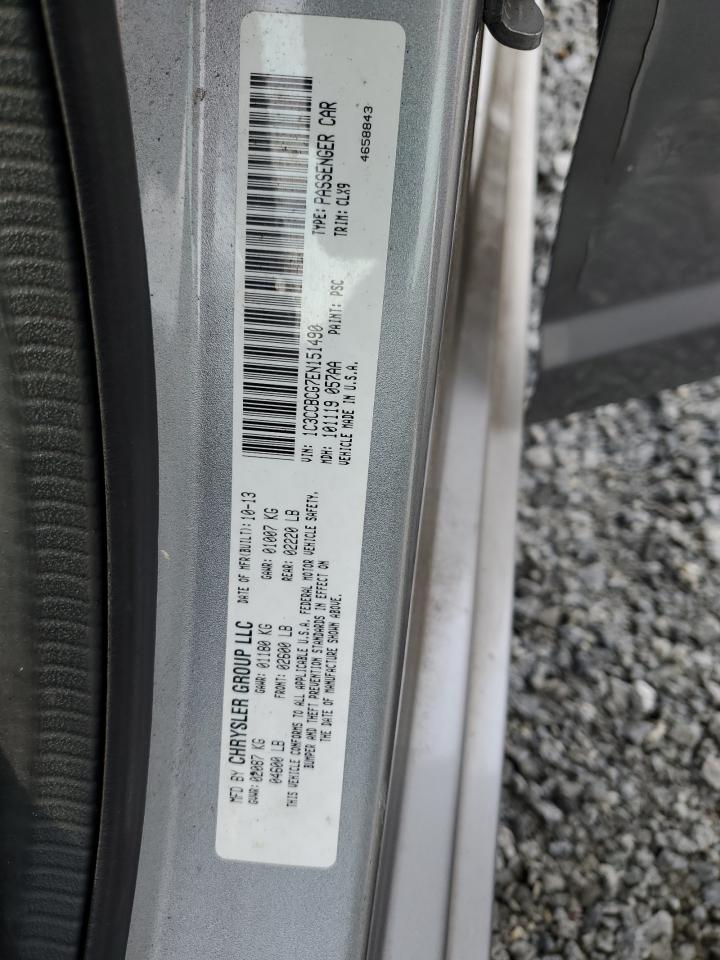 2014 Chrysler 200 VIN 1C3CCBCG7EN151490 Copart auction photo, mechanical / minor dent/scratches damage thumbnail 12