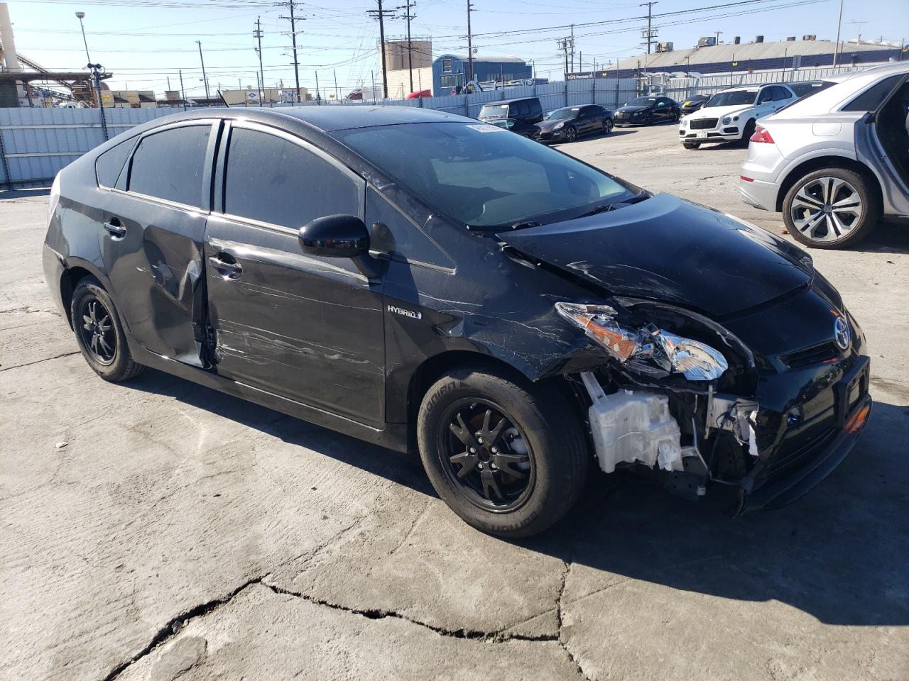 2013 Toyota Prius VIN JTDKN3DU7D0348134 Copart auction photo, front end / side damage thumbnail 4