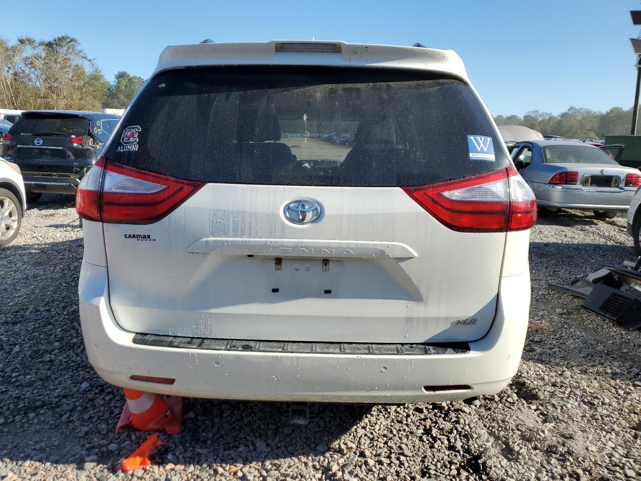 2018 Toyota Sienna VIN 5TDYZ3DC2JS954973 Copart auction photo, top/roof damage thumbnail 6