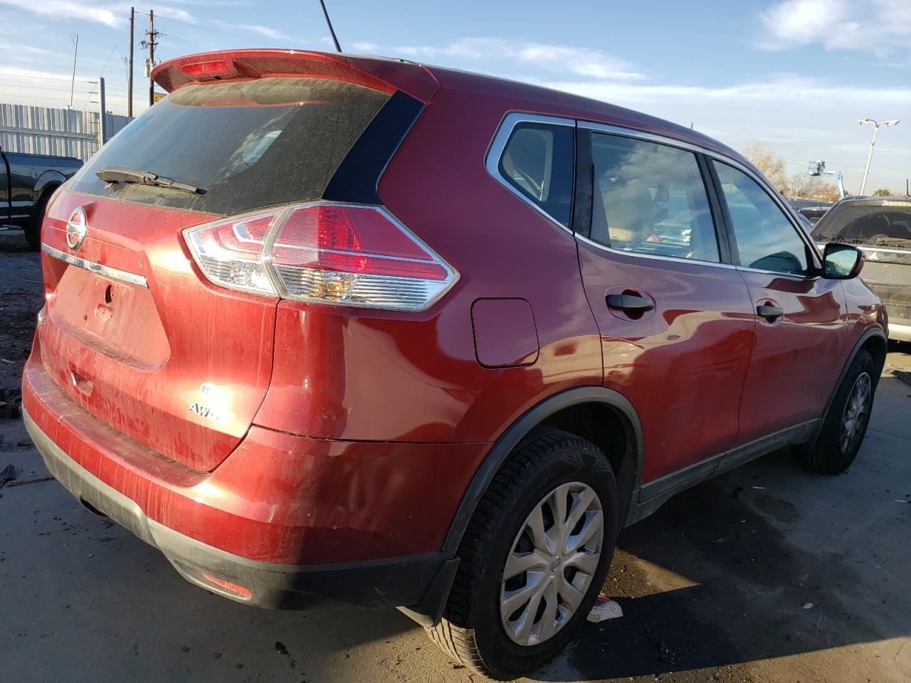 2016 Nissan Rogue VIN KNMAT2MV8GP703344 Copart auction photo, undercarriage / hail damage thumbnail 3