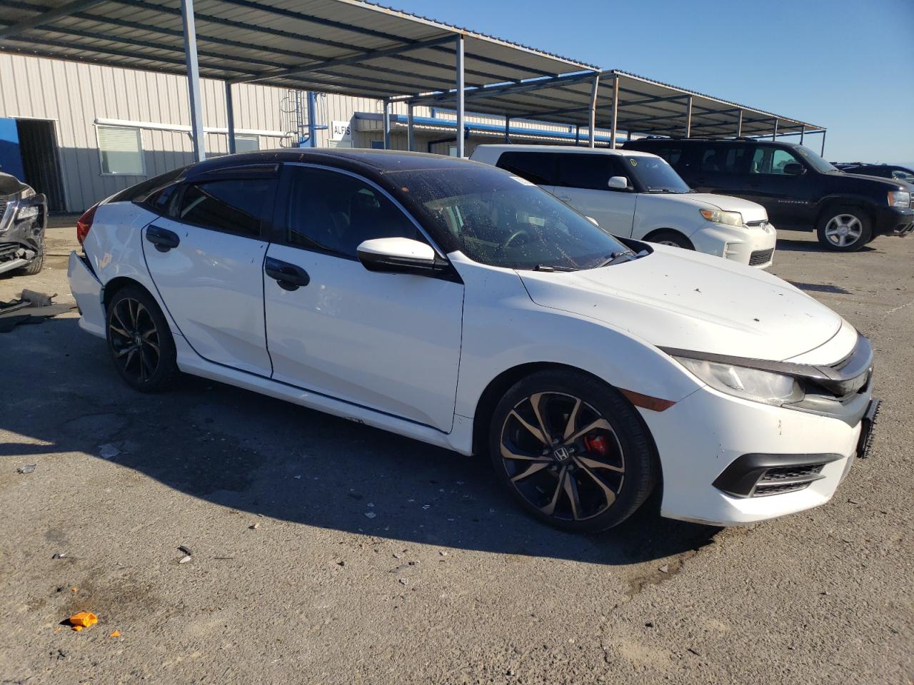 2017 Honda Civic VIN 2HGFC2F53HH540614 Copart auction photo, rear end / undercarriage damage thumbnail 4