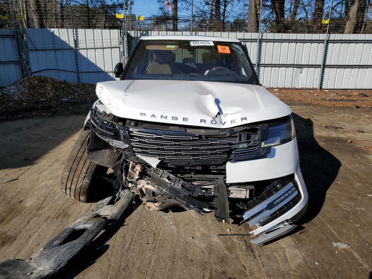 2023 Land Rover Range Rover VIN SALK19E76PA013770 Copart auction photo, front end / side damage thumbnail 5