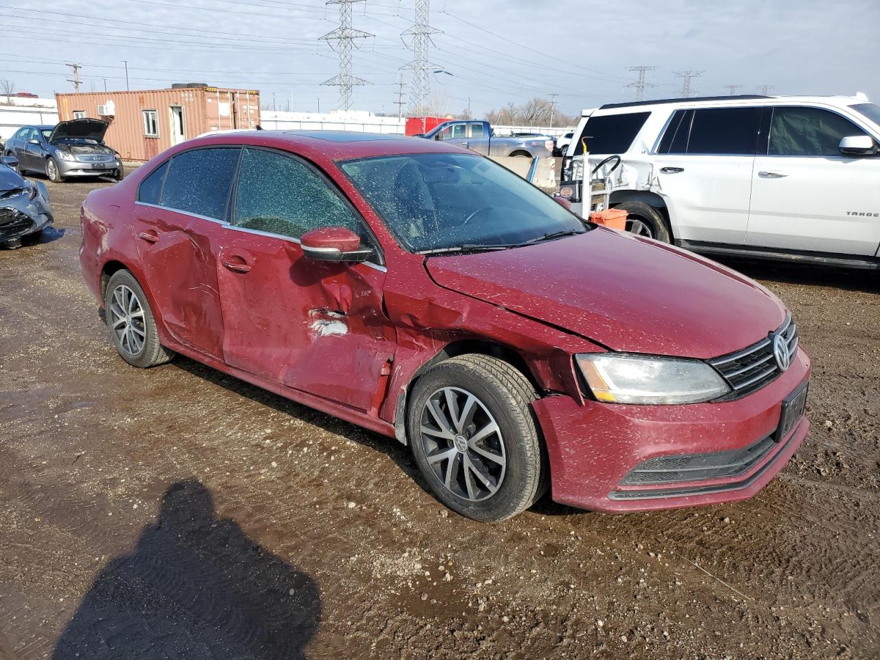 2017 Volkswagen Jetta VIN 3VWDB7AJ5HM222597 Copart auction photo, side / front end damage thumbnail 4