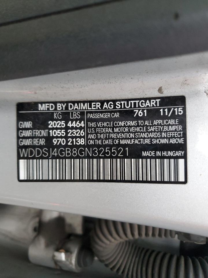 2016 Mercedes-Benz CLA-klasse VIN WDDSJ4GB8GN325521 Copart auction photo, front end / undercarriage damage thumbnail 12