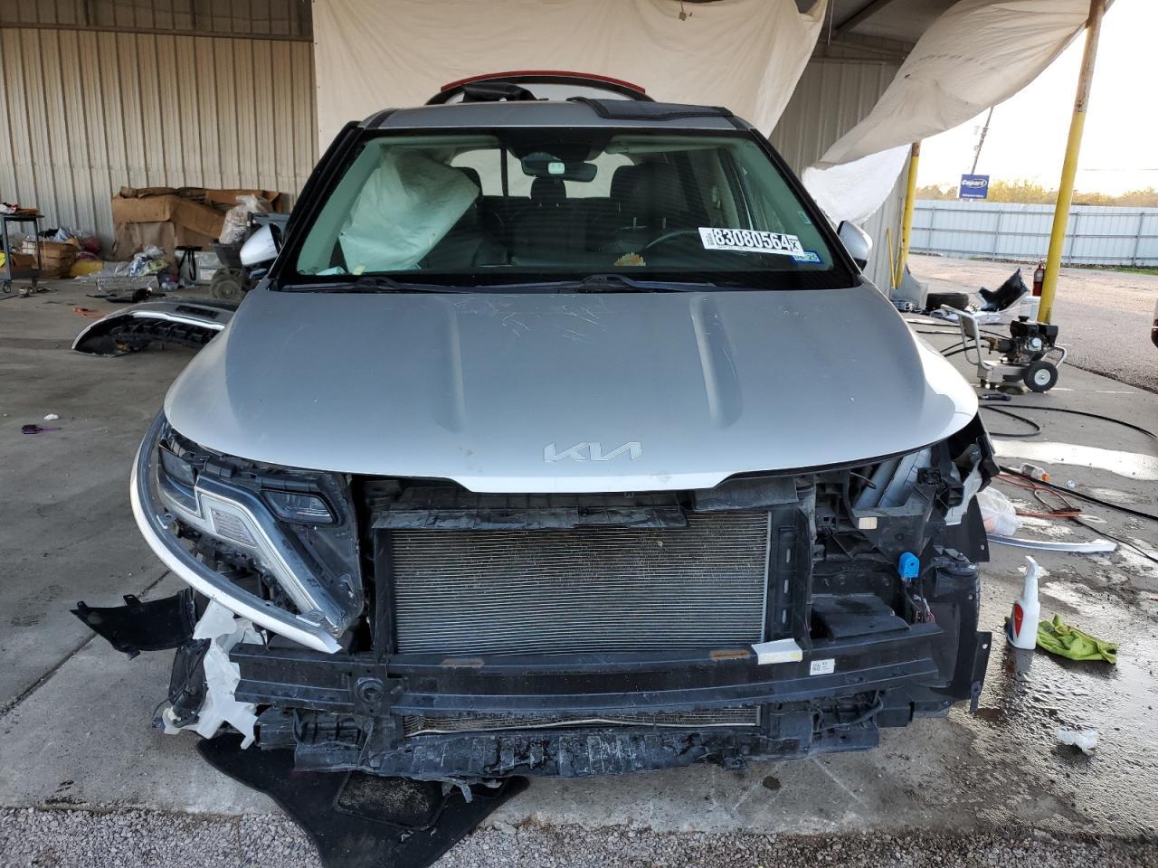 2022 KIA Carnival VIN KNDNB4H37N6107668 Copart auction photo, front end / side damage thumbnail 5