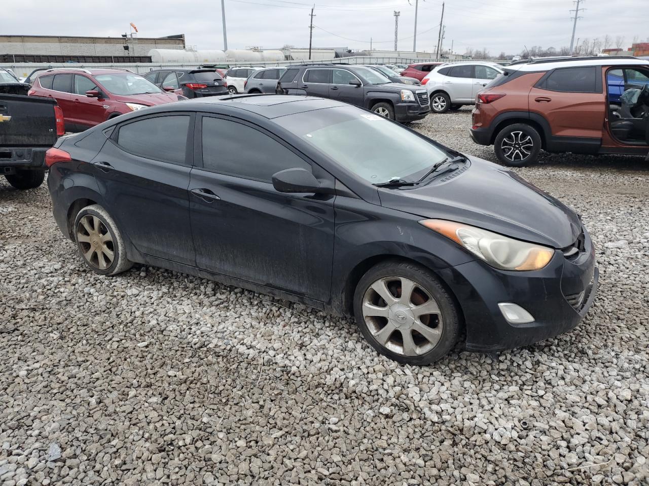 2011 Hyundai Elantra VIN KMHDH4AE7BU121403 Copart auction photo, front end damage thumbnail 4
