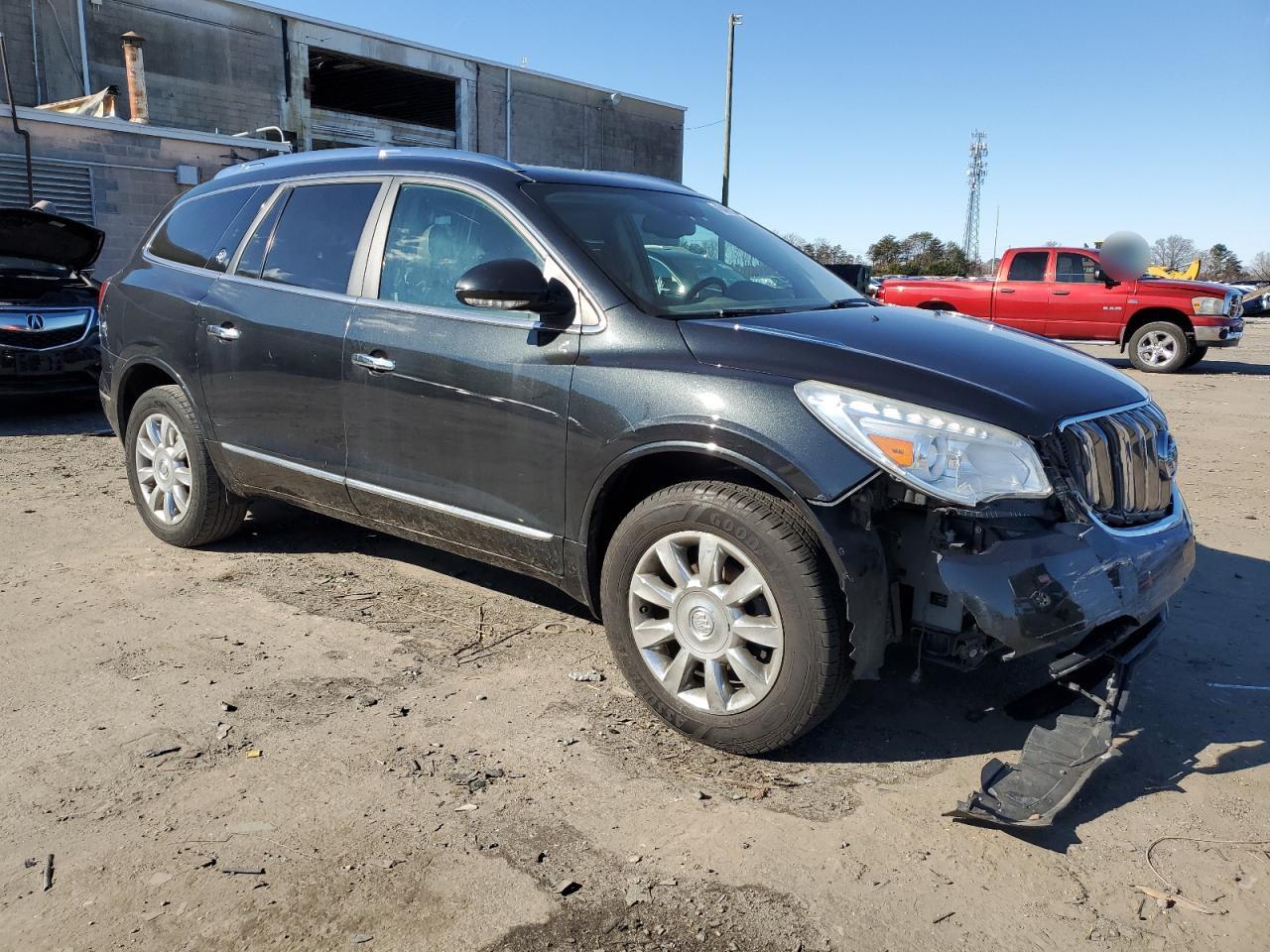 2013 Buick Enclave VIN 5GAKRDKD8DJ245619 Copart auction photo, front end damage thumbnail 4