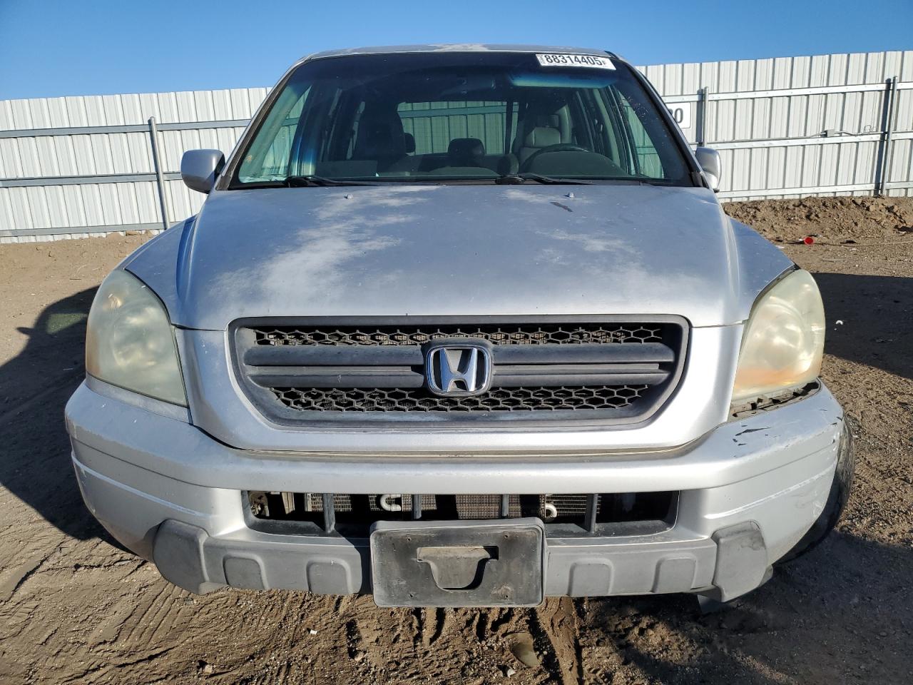 2003 Honda Pilot VIN 2HKYF185X3H521452 Copart auction photo, front end / side damage thumbnail 5