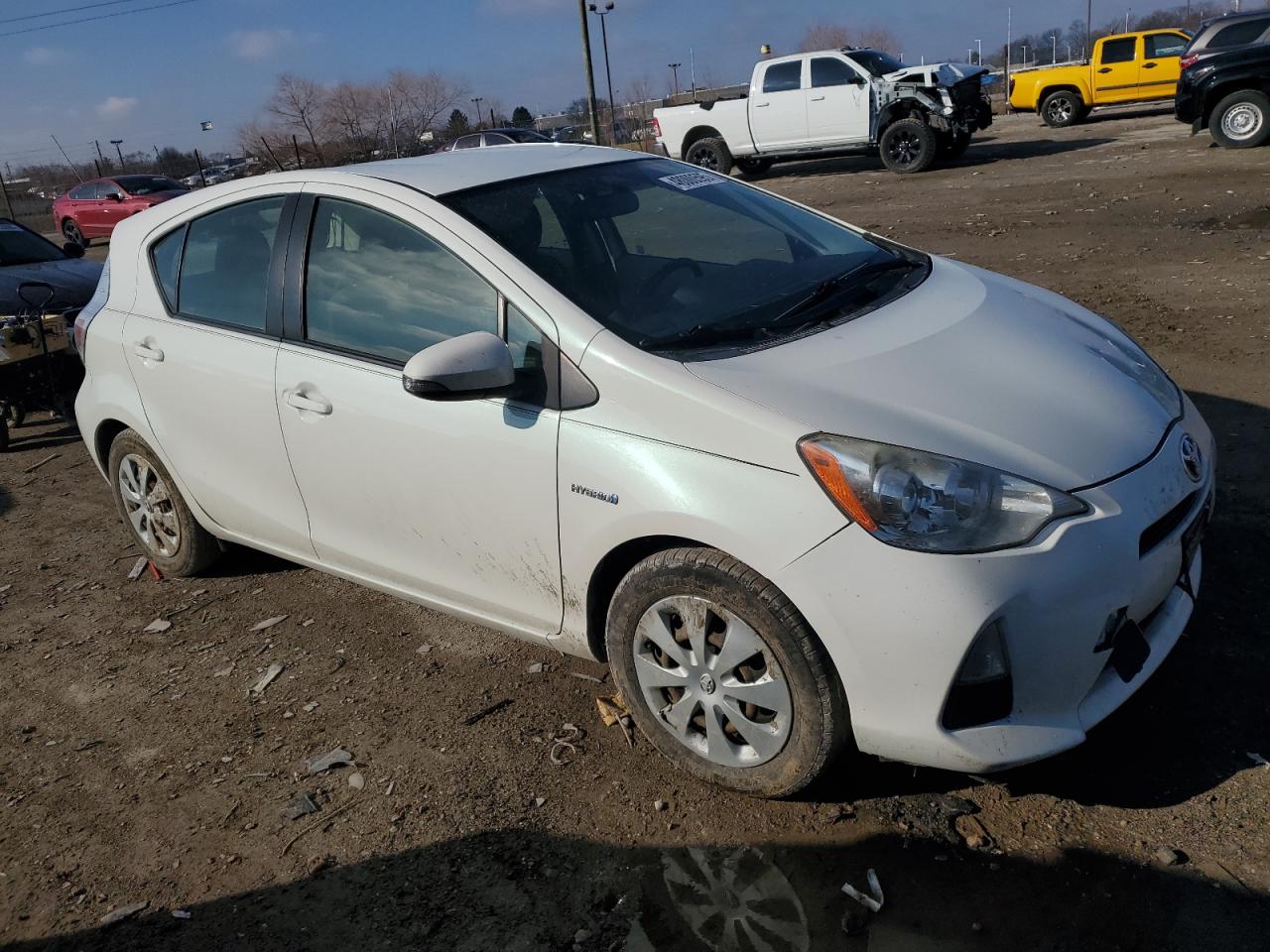 2013 Toyota Prius VIN JTDKDTB35D1040466 Copart auction photo, front end / side damage thumbnail 4