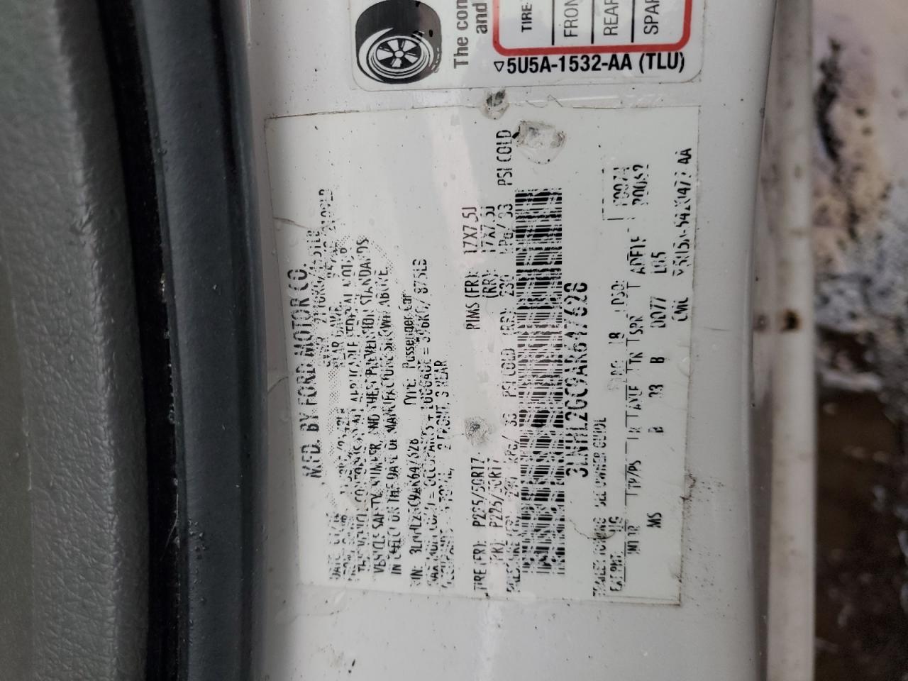 2010 Lincoln MKZ VIN 3LNHL2GC9AR647628 Copart auction photo, side damage thumbnail 12