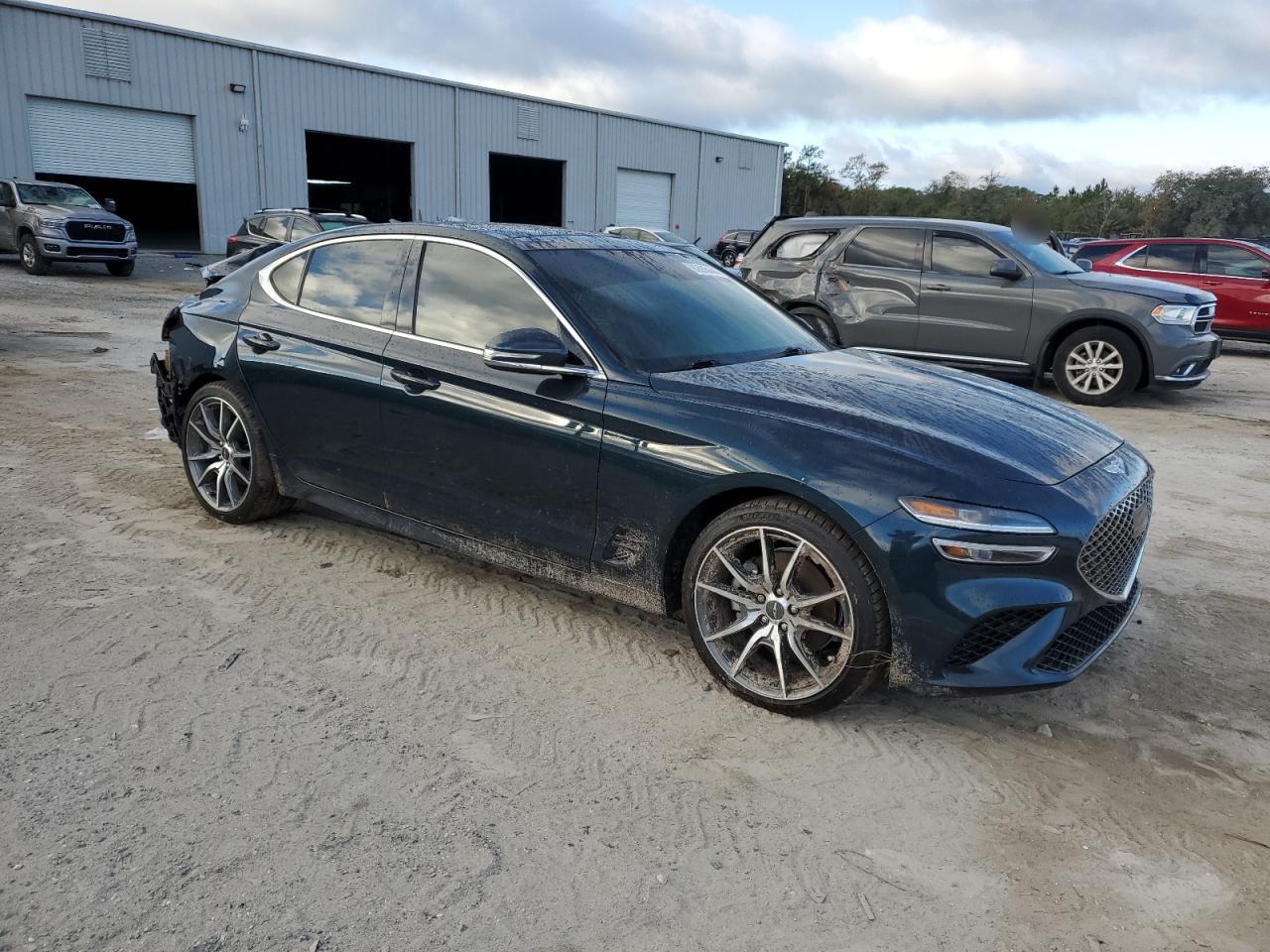 2022 Genesis G70 VIN KMTG34TA9NU098030 Copart auction photo, rear end damage thumbnail 4