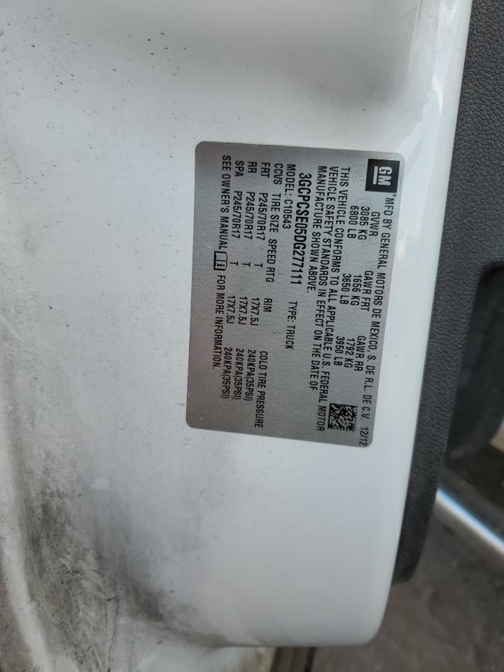 2013 Chevrolet Silverado VIN 3GCPCSE05DG277111 Copart auction photo, normal wear damage thumbnail 12