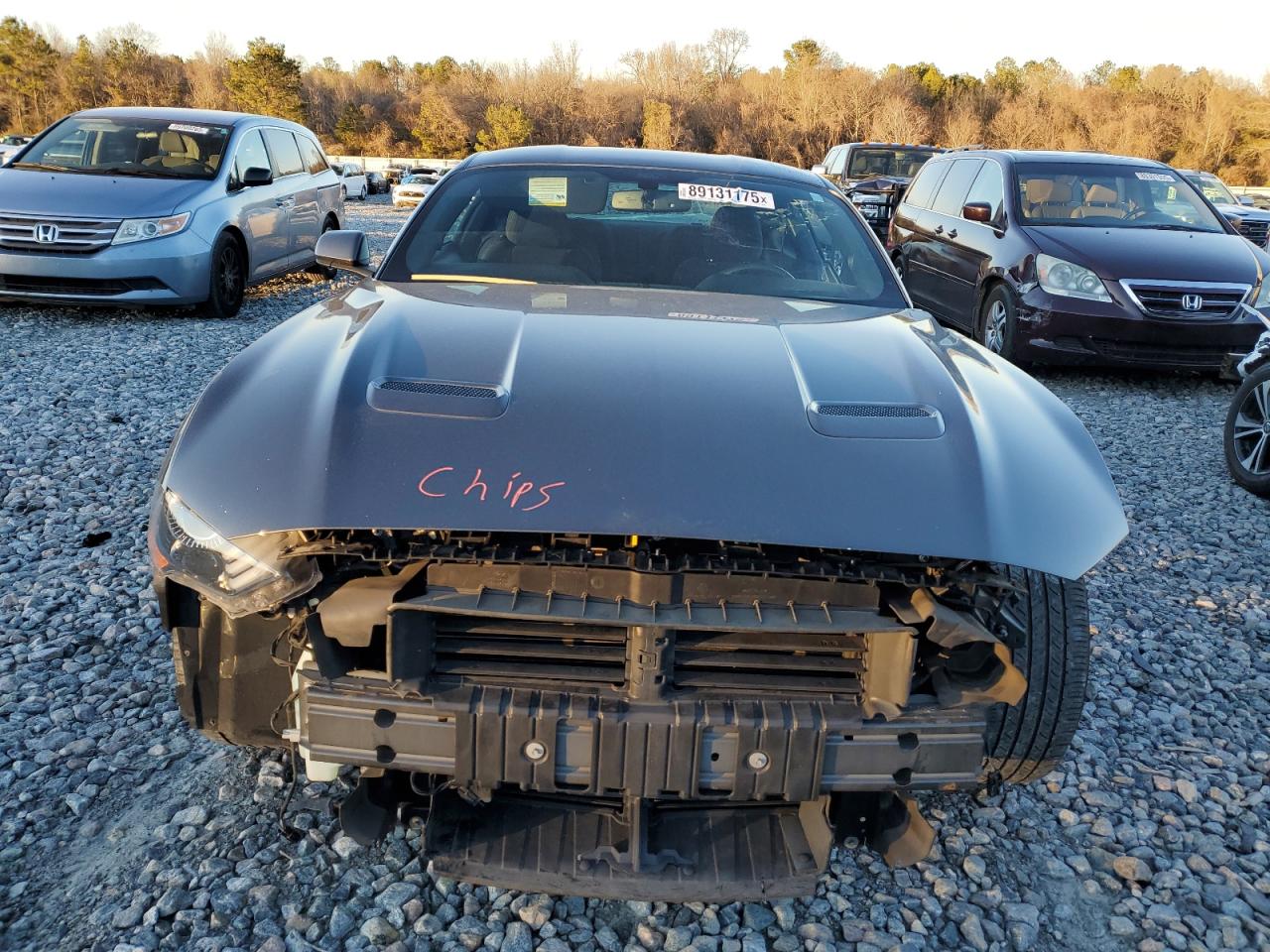 2018 Ford Mustang VIN 1FA6P8TH1J5108885 Copart auction photo, side / front end damage thumbnail 5