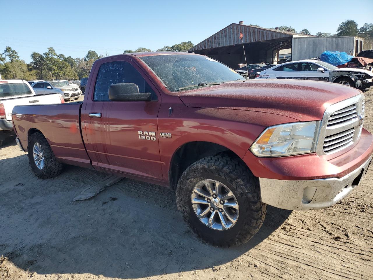 2014 RAM 1500 VIN 3C6JR6ET9EG286568 Copart auction photo, side / rear end damage thumbnail 4