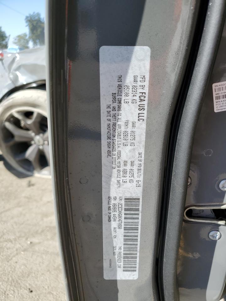 2019 Dodge Charger VIN 2C3CDXHG0KH670890 Copart auction photo, front end / vandalism damage thumbnail 14
