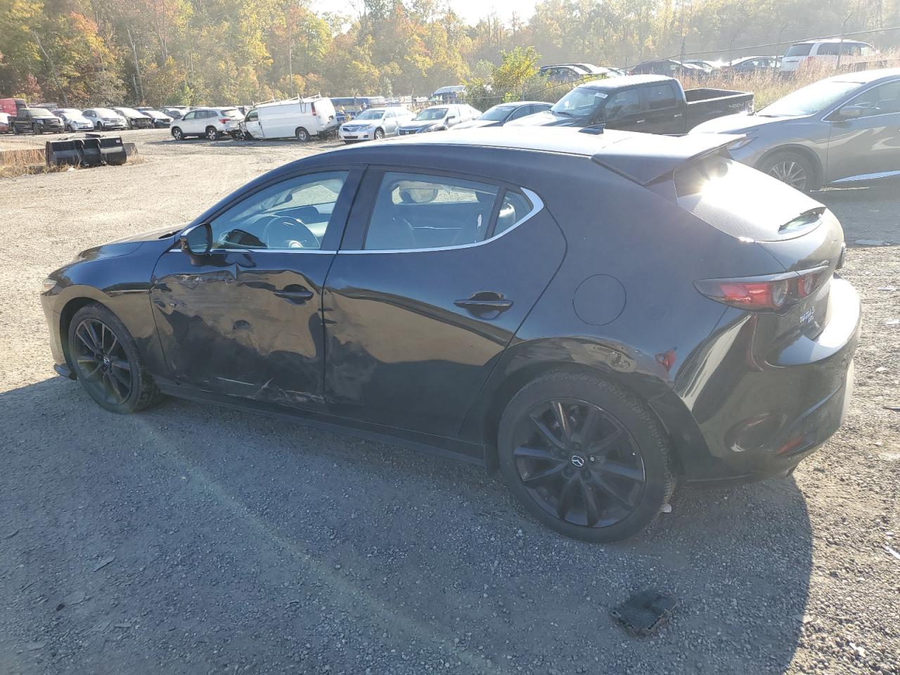 2021 Mazda 3 VIN JM1BPBNY1M1348470 Copart auction photo, side damage thumbnail 2