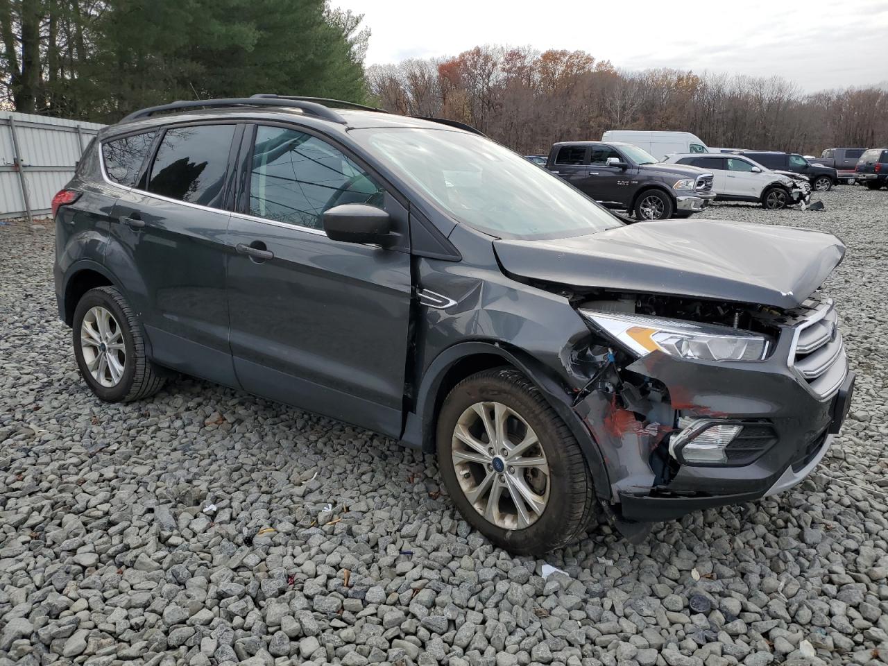 2019 Ford Escape VIN 1FMCU9HD9KUB42111 Copart auction photo, side / front end damage thumbnail 4