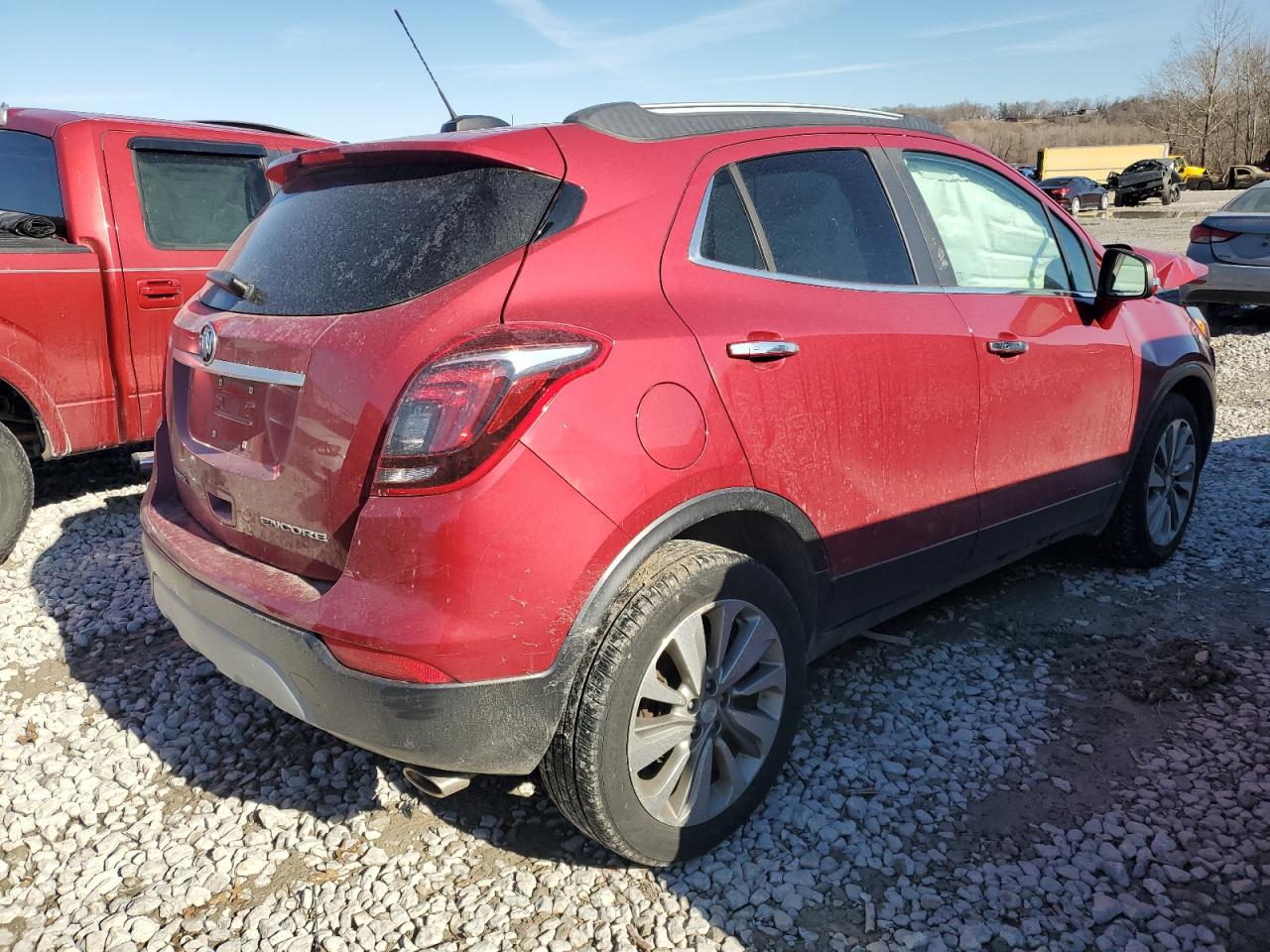 2017 Buick Encore VIN KL4CJASB0HB067836 Copart auction photo, front end / side damage thumbnail 3