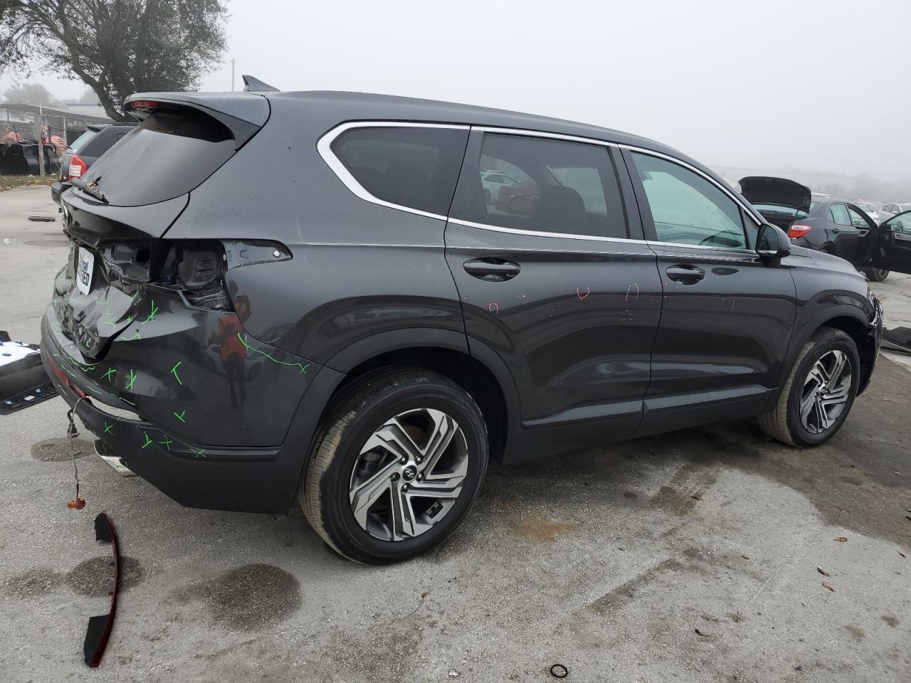 2021 Hyundai Santa Fe VIN 5NMS14AJ8MH366606 Copart auction photo, front end / rear end damage thumbnail 3
