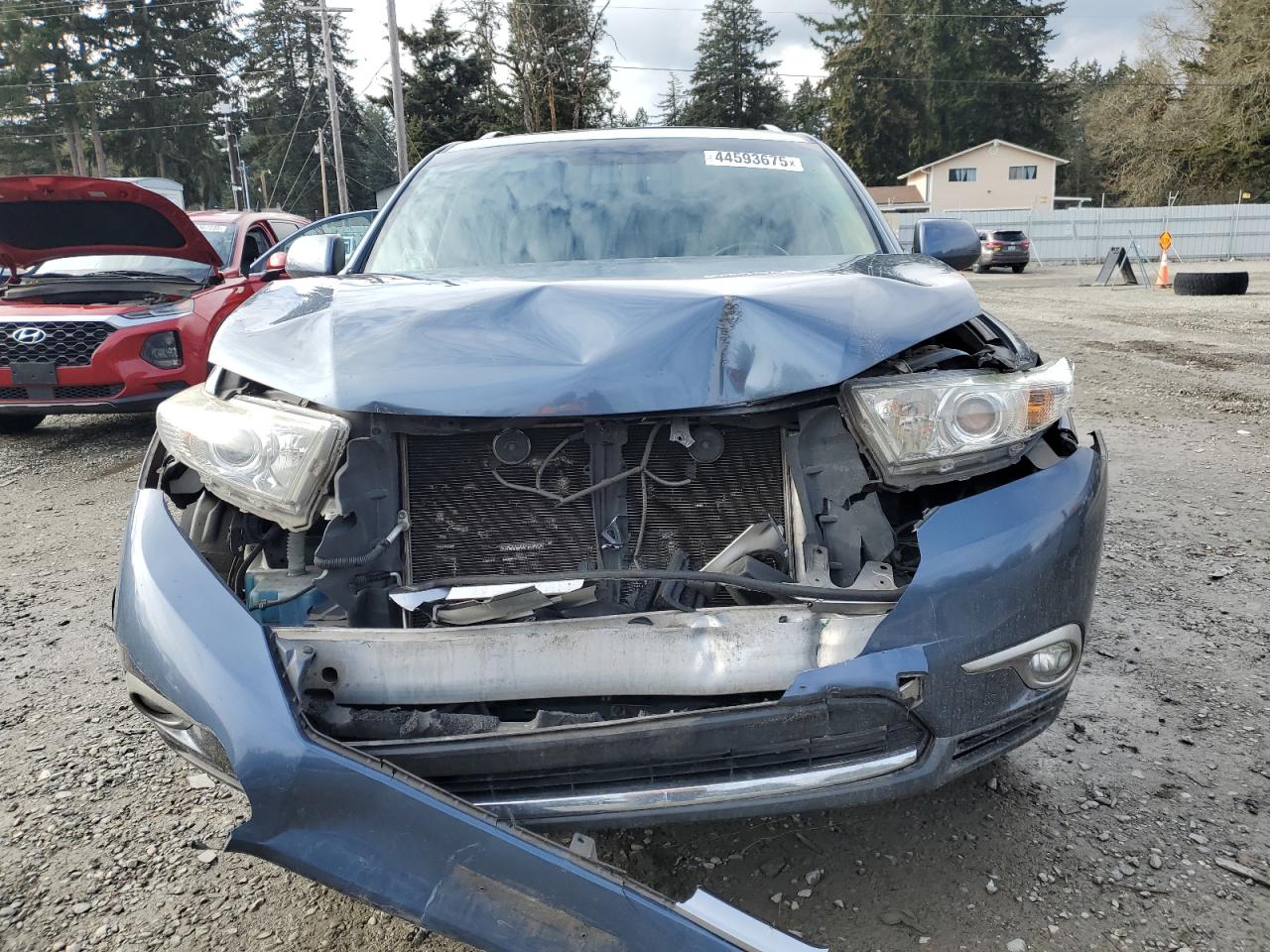 2011 Toyota Highlander VIN 5TDDK3EH9BS043599 Copart auction photo, front end damage thumbnail 5