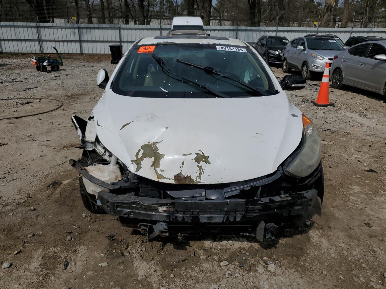 2013 Hyundai Elantra VIN 5NPDH4AE9DH358170 Copart auction photo, side / front end damage thumbnail 5