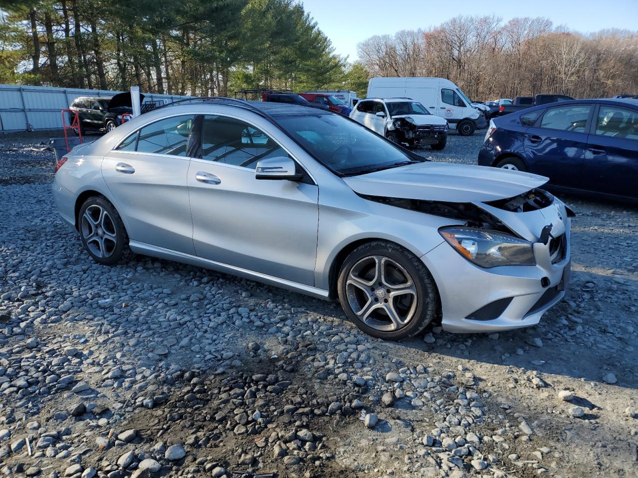 2014 Mercedes-Benz CLA-klasse VIN WDDSJ4GB6EN079694 Copart auction photo, front end damage thumbnail 4