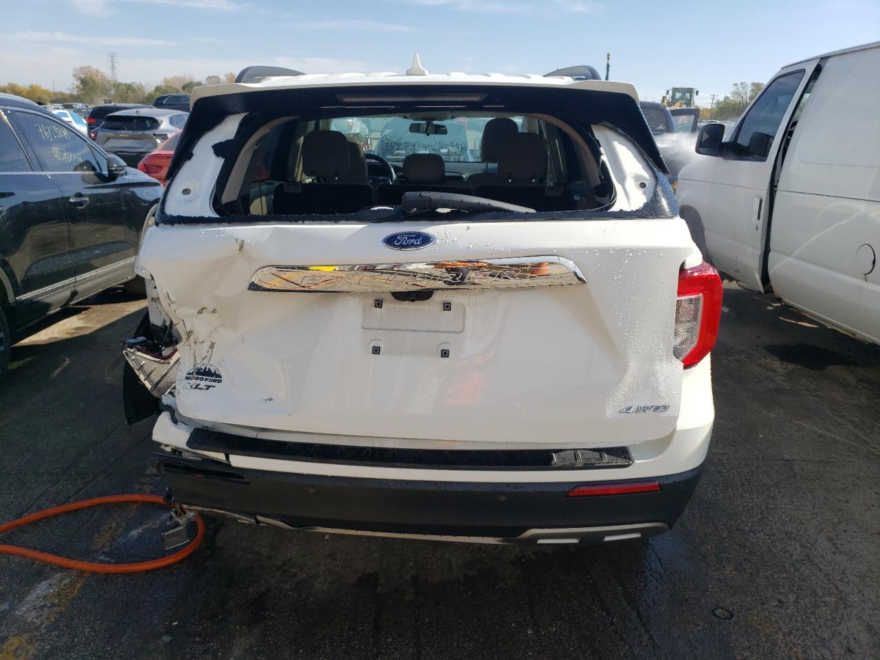2021 Ford Explorer VIN 1FMSK8DH2MGC03594 Copart auction photo, rear end / mechanical damage thumbnail 6