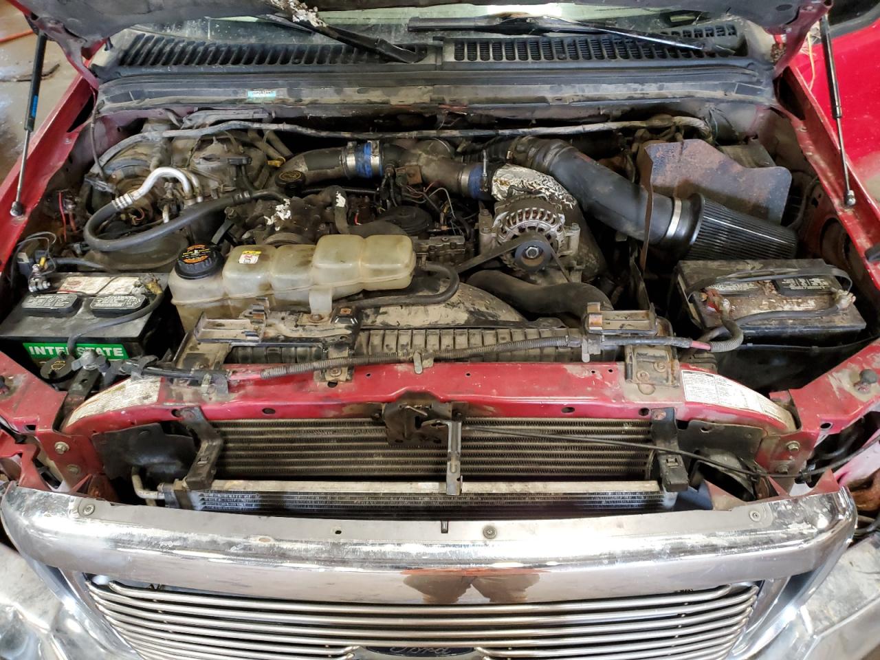 2001 Ford F250 VIN 1FTNW21F91EB63933 Copart auction photo, rollover / side damage thumbnail 12