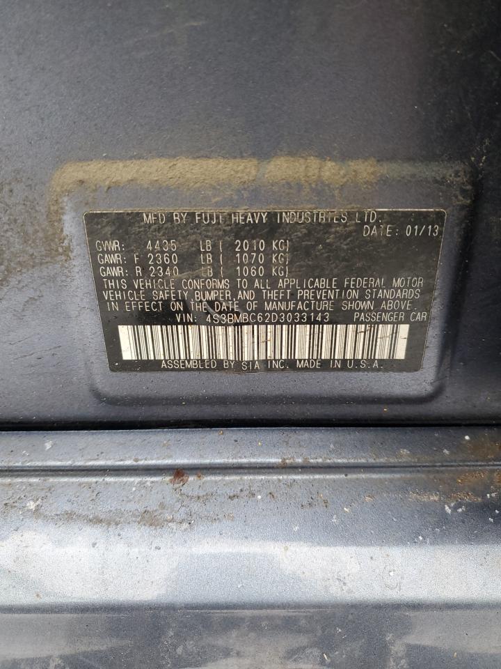 2013 Subaru Legacy VIN 4S3BMBC62D3033143 Copart auction photo, front end damage thumbnail 12