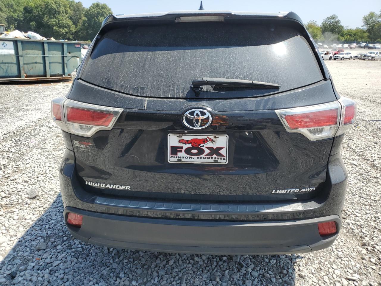 2014 Toyota Highlander VIN 5TDDKRFH9ES062661 Copart auction photo, side / undercarriage damage thumbnail 6