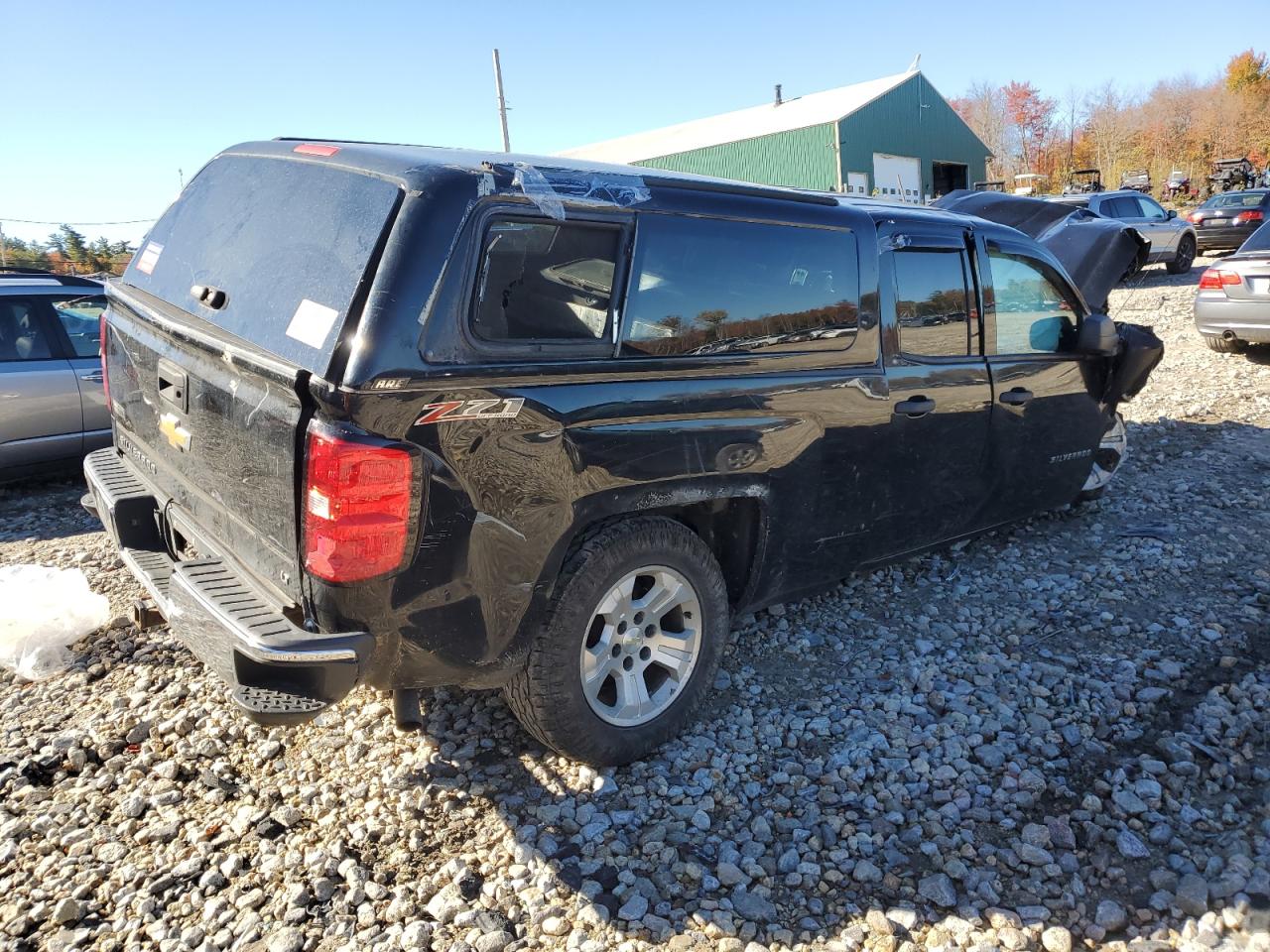 2014 Chevrolet Silverado VIN 1GCVKREC3EZ384253 Copart auction photo, front end / side damage thumbnail 3