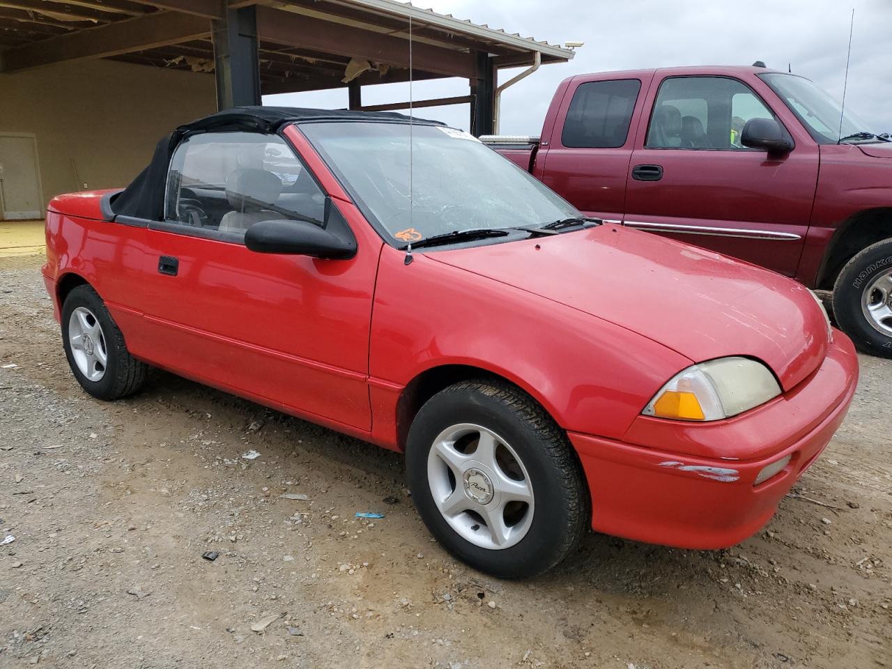 1991 GEO Metro VIN JG1MR3363MK603262 Copart auction photo, top/roof damage thumbnail 4