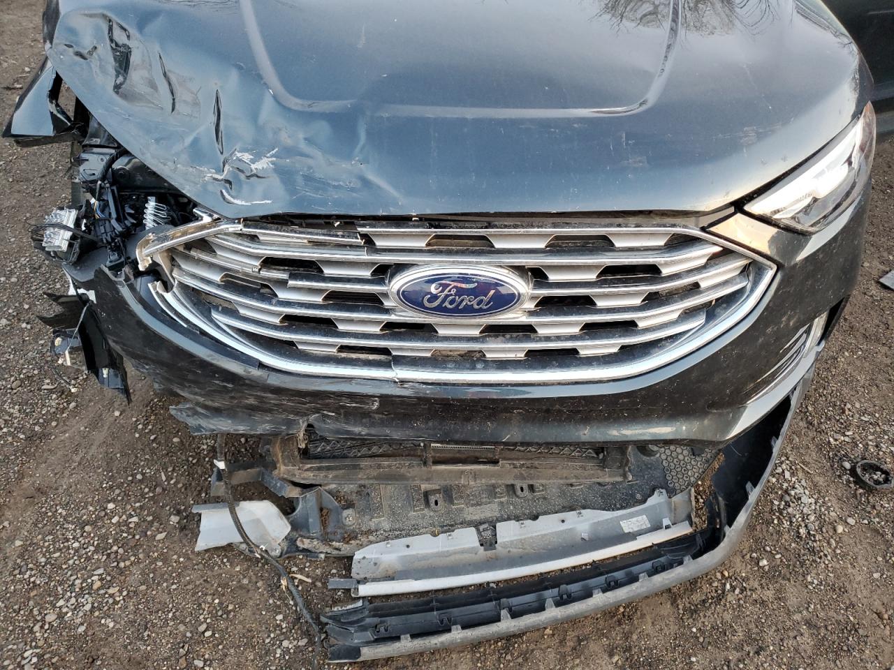 2022 Ford Edge VIN 2FMPK4J96NBA26763 Copart auction photo, front end / side damage thumbnail 12
